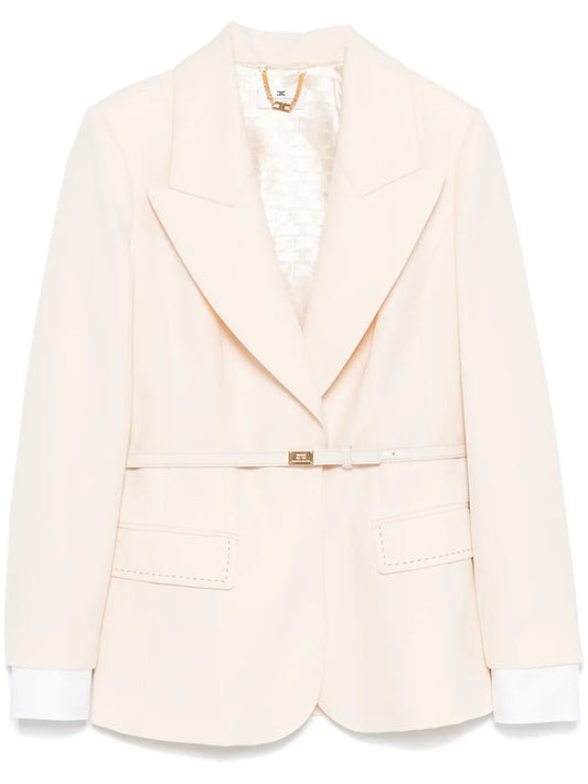 Wool Belted Blazer