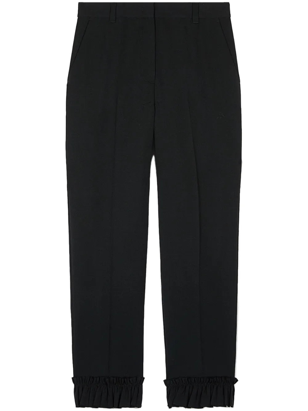 Ruffled-Hem Trousers