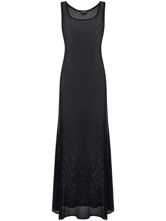Sleeveless Scoop-Neck Maxi Dress