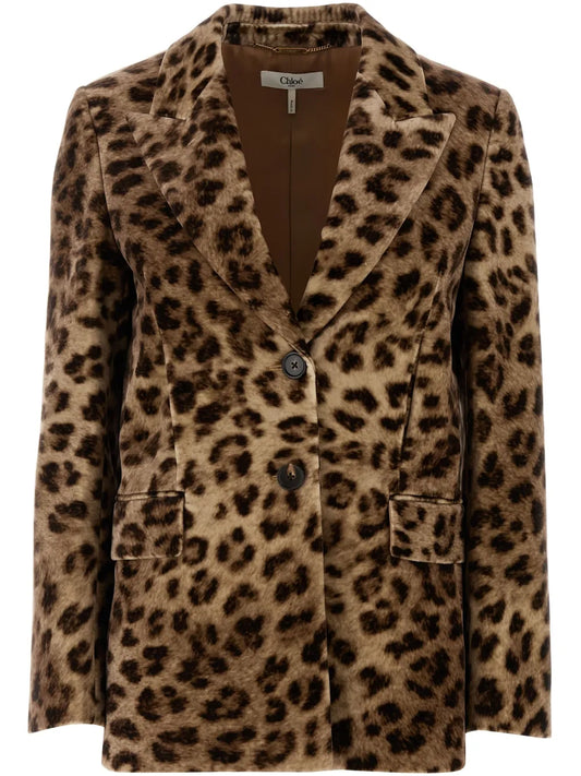 Animal-Print Blazer