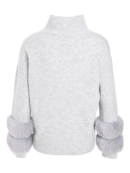 Faux Fur-Cuffs Sweater