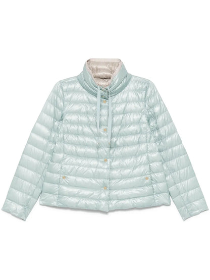 Drawstring-Neck Quilted Jacket