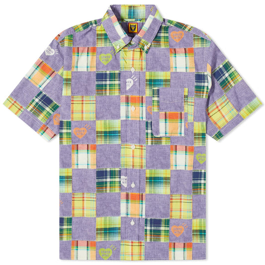 Short Sleeve Patchwork Print Shirt