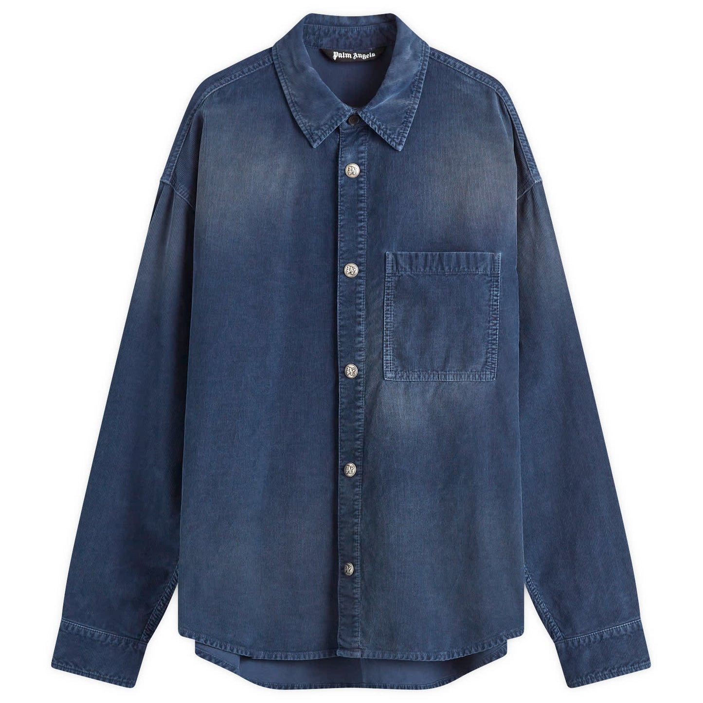 Curved Logo Corduroy Overshirt