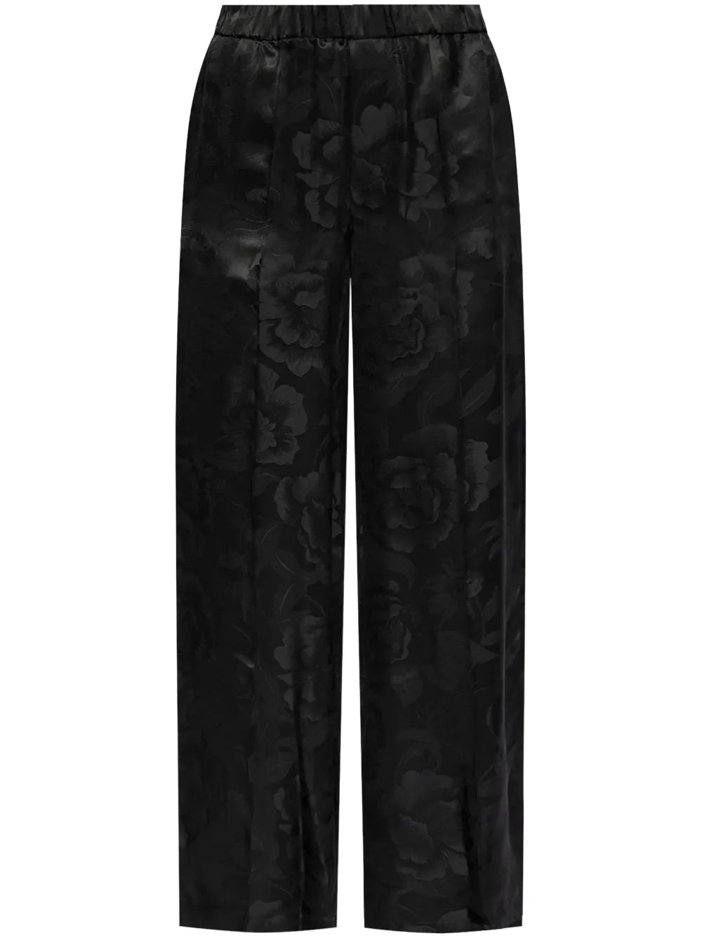 Silk-Blend Straight Pants
