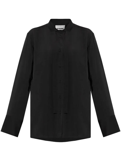 Pussy-Bow-Collar Shirt