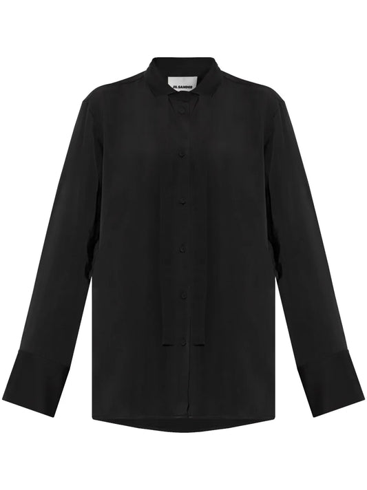 Pussy-Bow-Collar Shirt