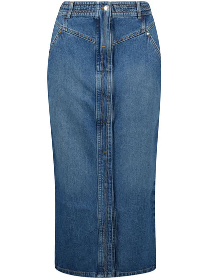 Denim Midi Skirt