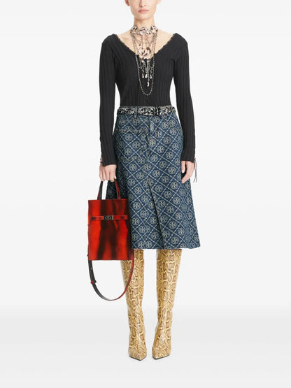 Lace-Up Wool Sweater
