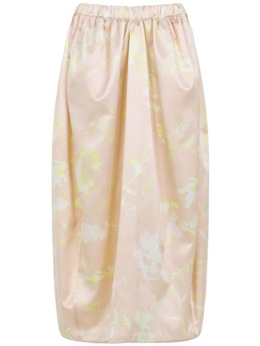 Floral-Print Skirt
