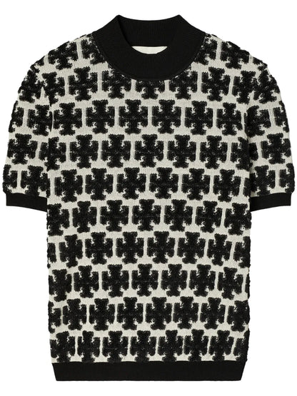 T Monogram Mock-Neck T-Shirt