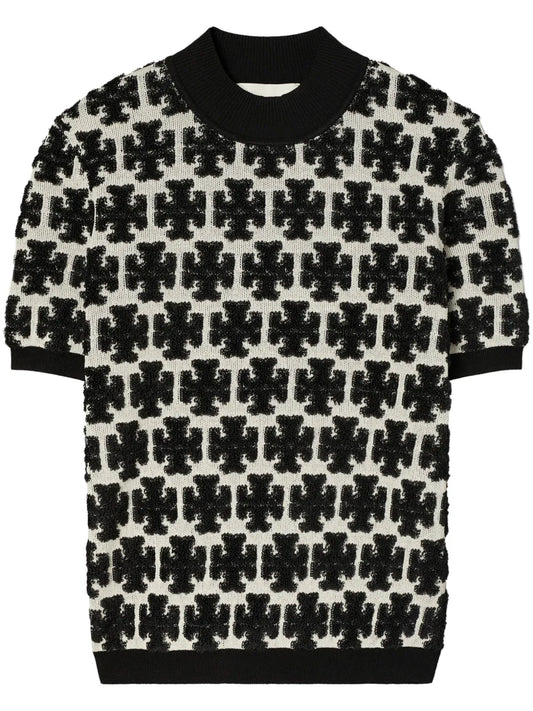 T Monogram Mock-Neck T-Shirt