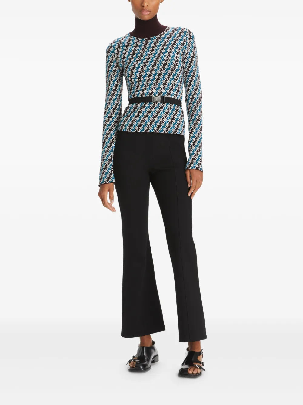 Jacquard Turtleneck Sweater