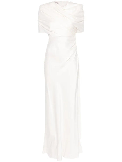 Draped-Cape Gown