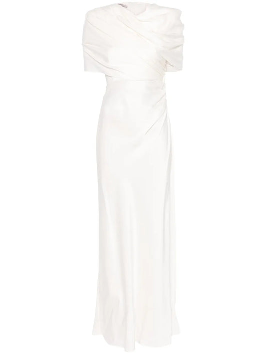 Draped-Cape Gown