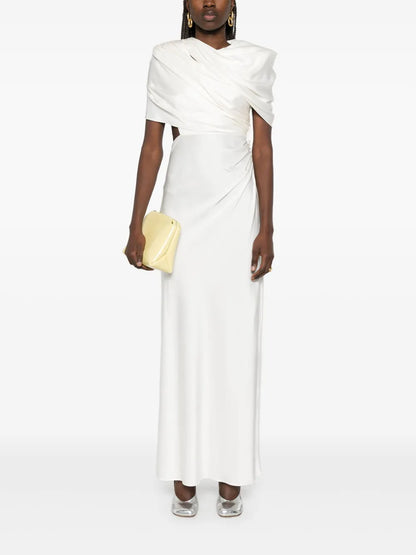 Draped-Cape Gown