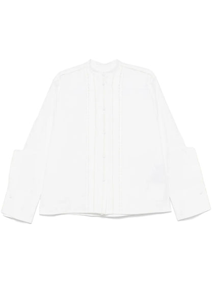 Pintuck-Detailed Shirt