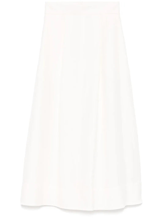 Pleat-Detailed Midi Skirt