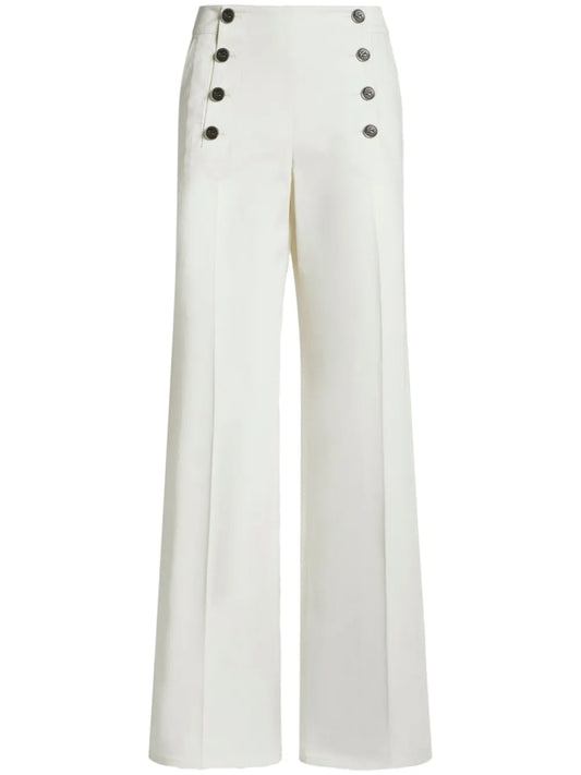 Buttoned Palazzo Pants