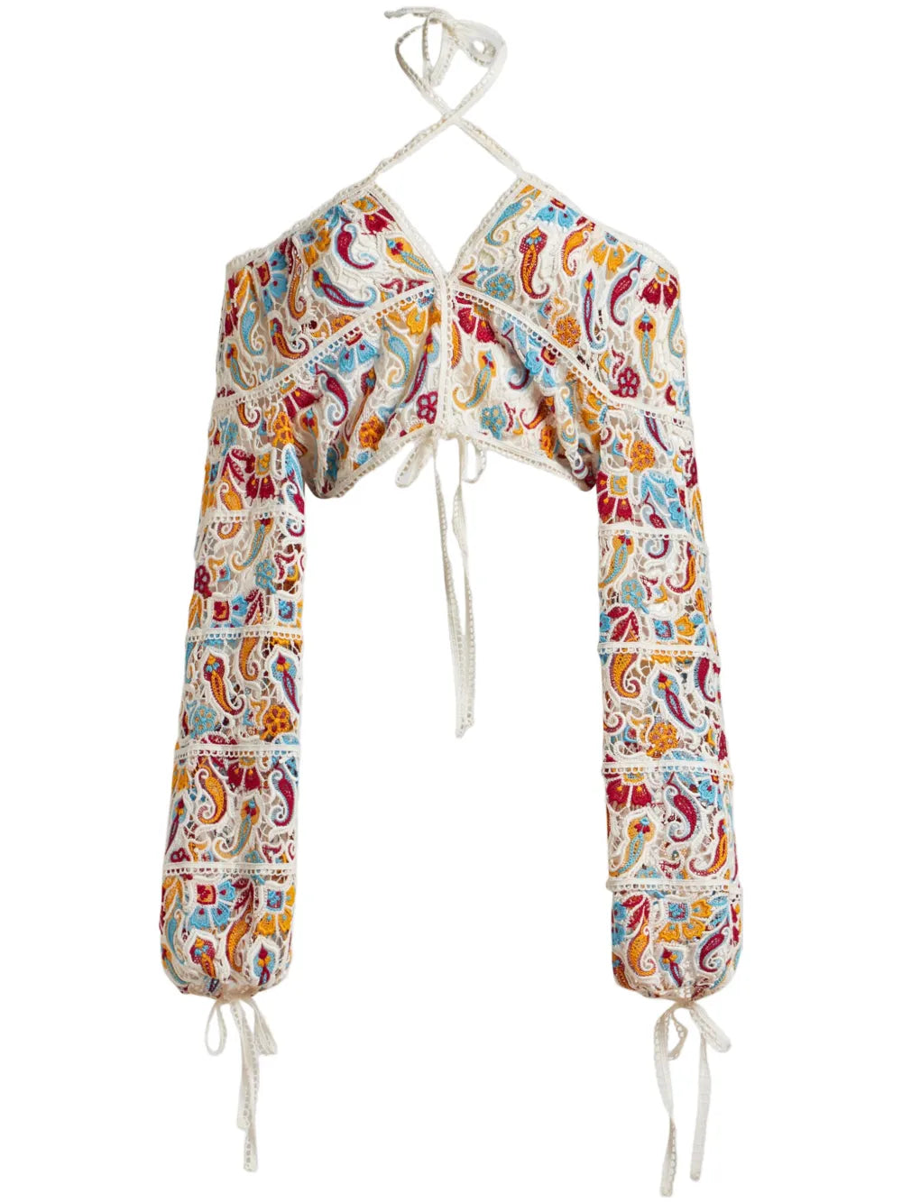 Paisley-Macramé Top
