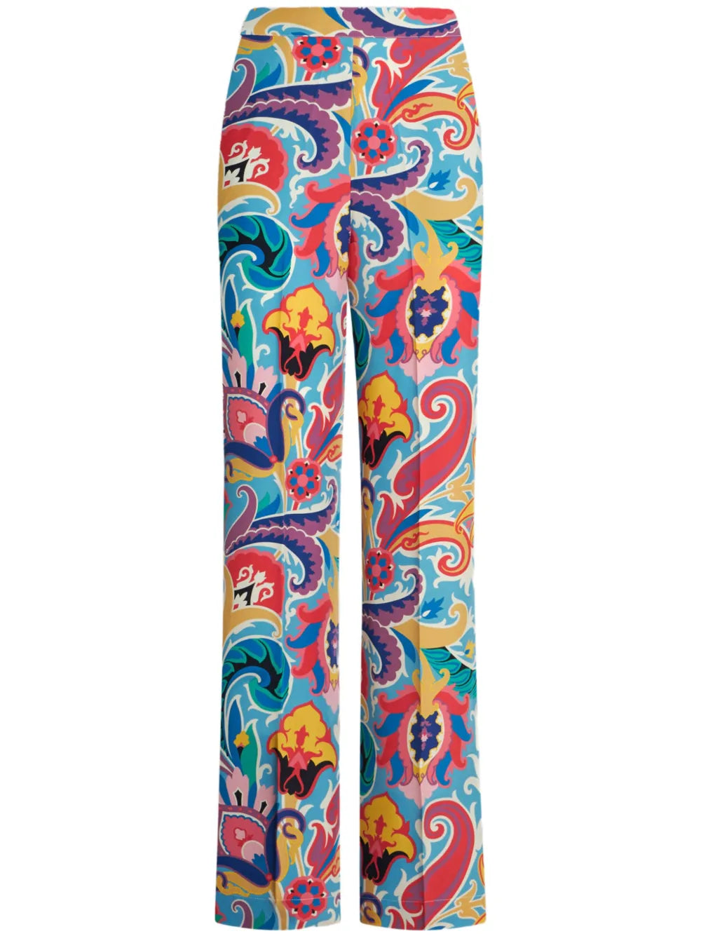 Floral-Print Silk Palazzo Pants