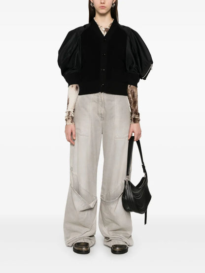 Puff-Sleeves Cardigan