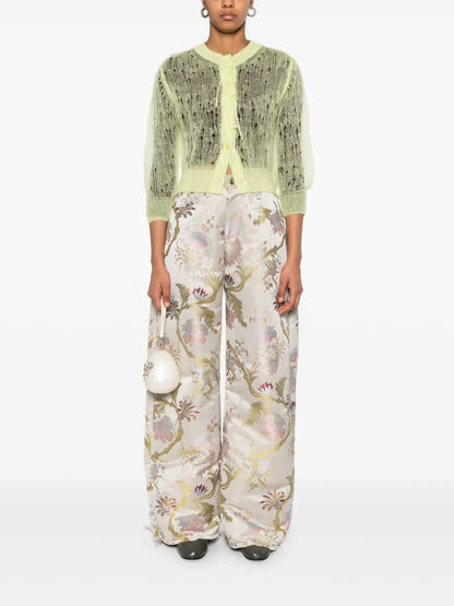 Bow-Detail Cropped Cardigan