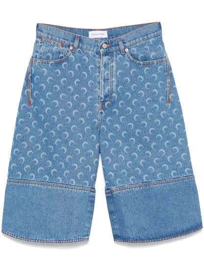 Moonogram-Pattern Shorts