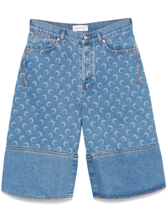 Moonogram-Pattern Shorts
