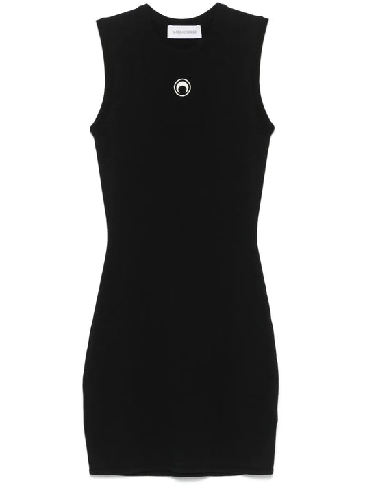 Crescent Moon-Detail Mini Dress