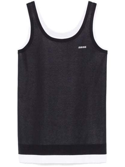 Knitted Poplin Mini Dress