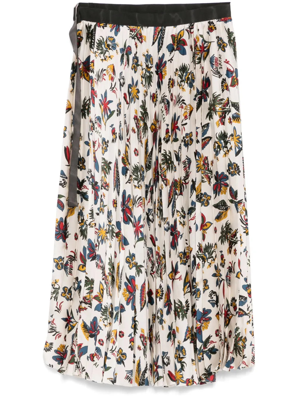 Floral-Print Midi Skirt