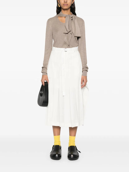 Pleated Midi Skirt