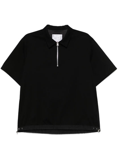 Half Zip-Up Polo Shirt