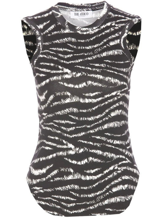 Zebra-Print Top