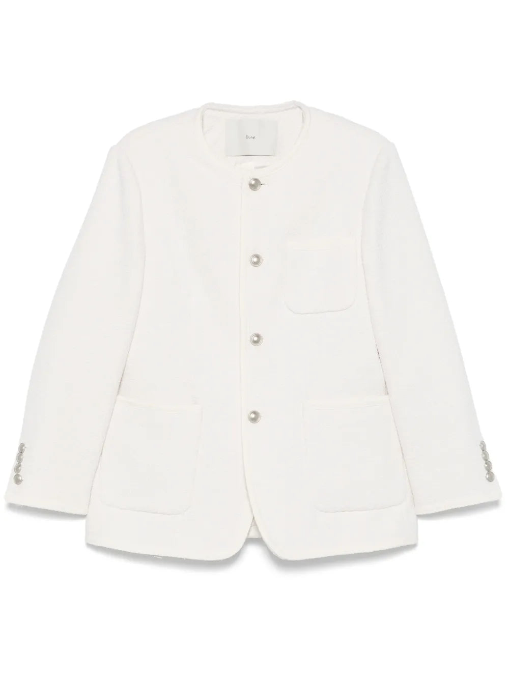 Collarless Tweed Jacket