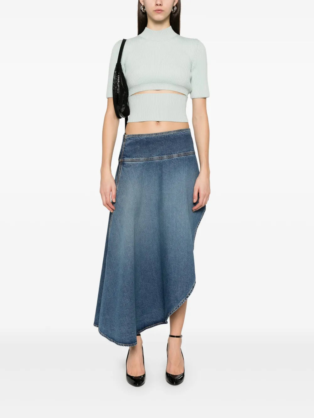 Asymmetric Midi Skirt