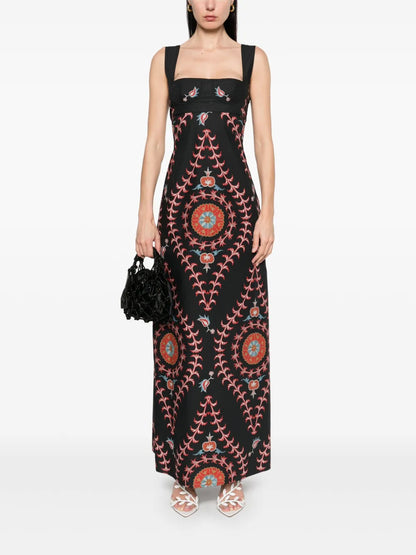 Graphic-Print Gown