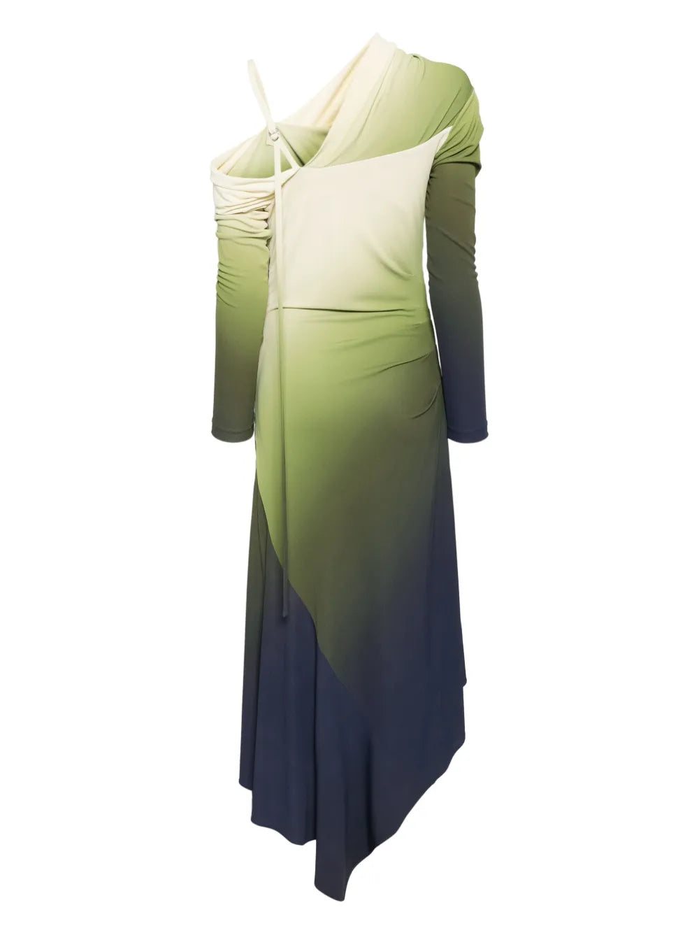 Off-Shoulder Ombré Jersey Dress