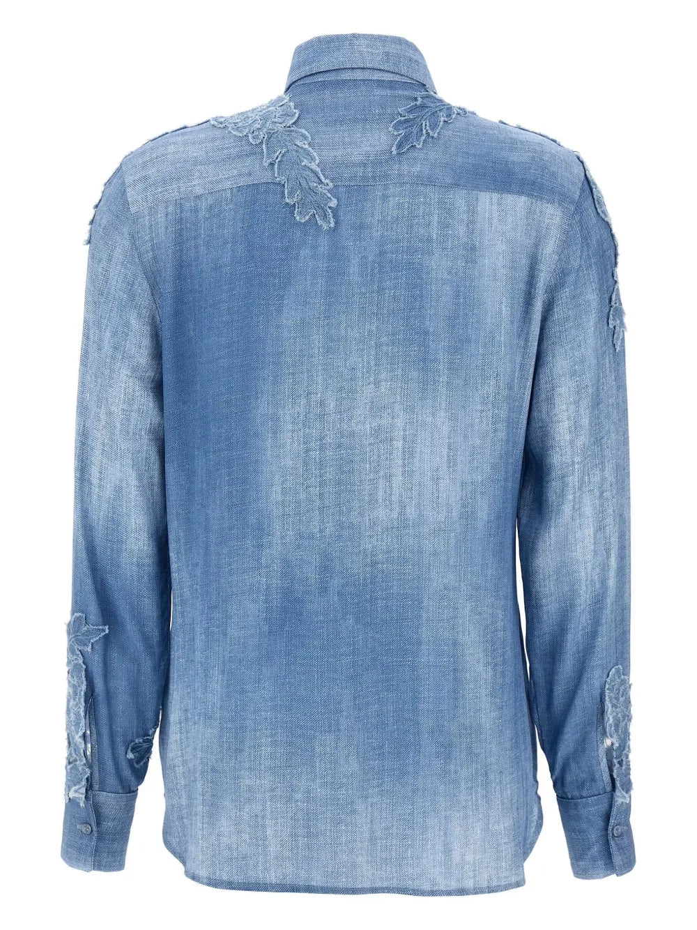 Macramé-Embellished Long-Sleeve Shirt