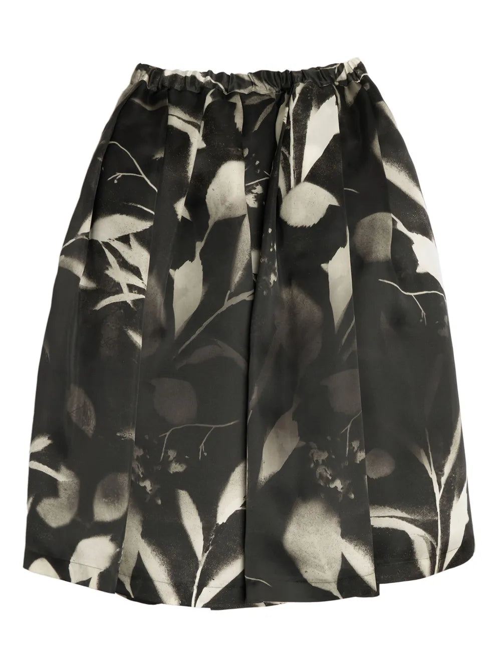 Printed Silk Midi Skirt