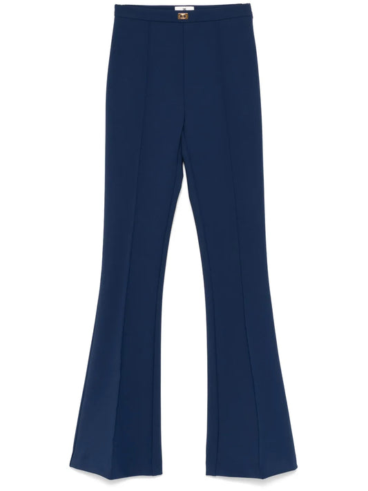 Crepe Flared Trousers