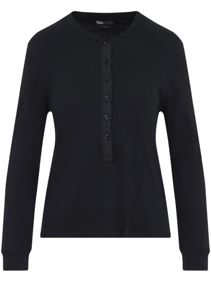 Ribbed-Knit T-Shirt