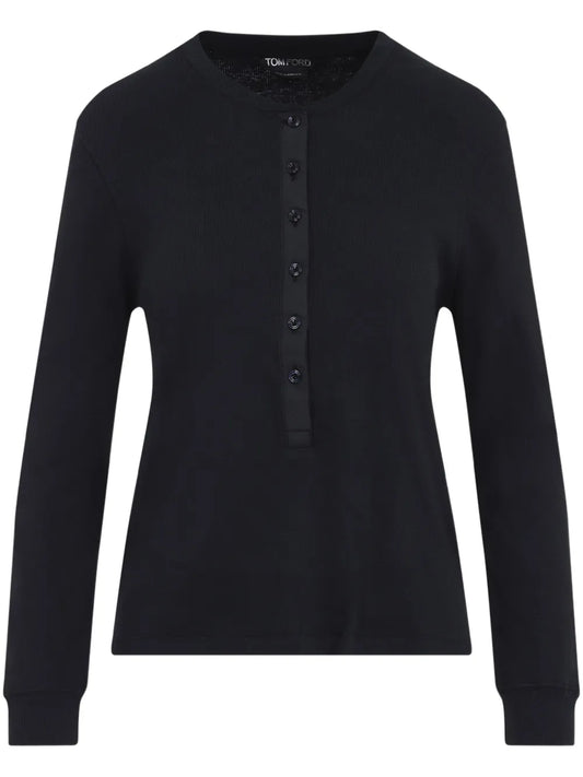 Ribbed-Knit T-Shirt