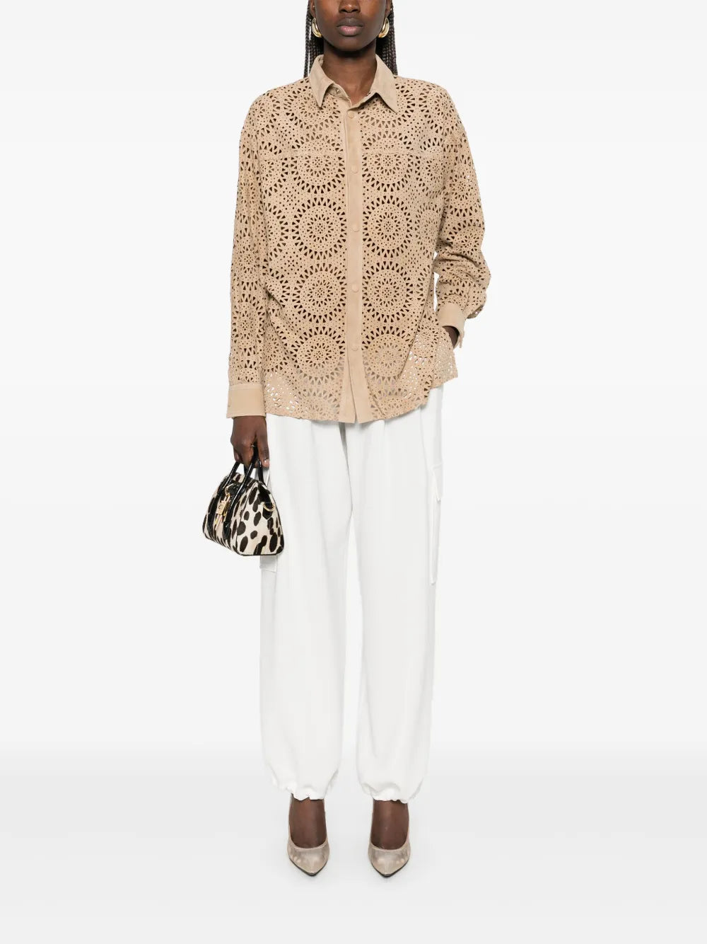 Perforated-Pattern Shirt