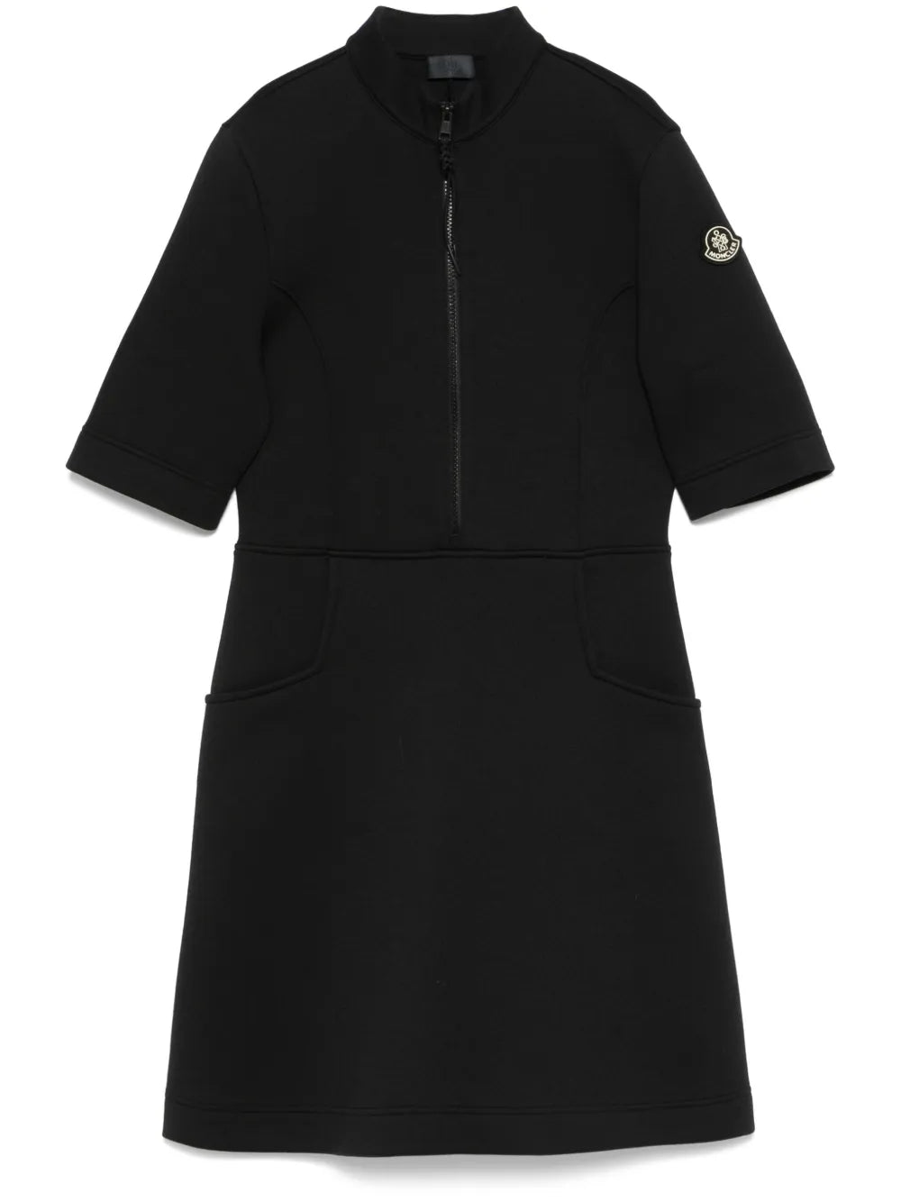 Year Of The Snake-Patch Neoprene Mini Dress