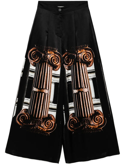 Graphic-Print Trousers
