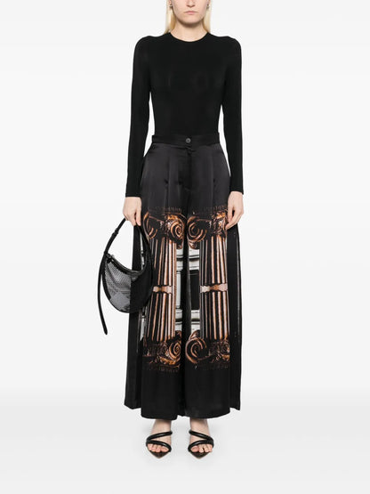 Graphic-Print Trousers