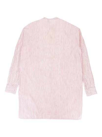 Mock-Neck Striped Shirt