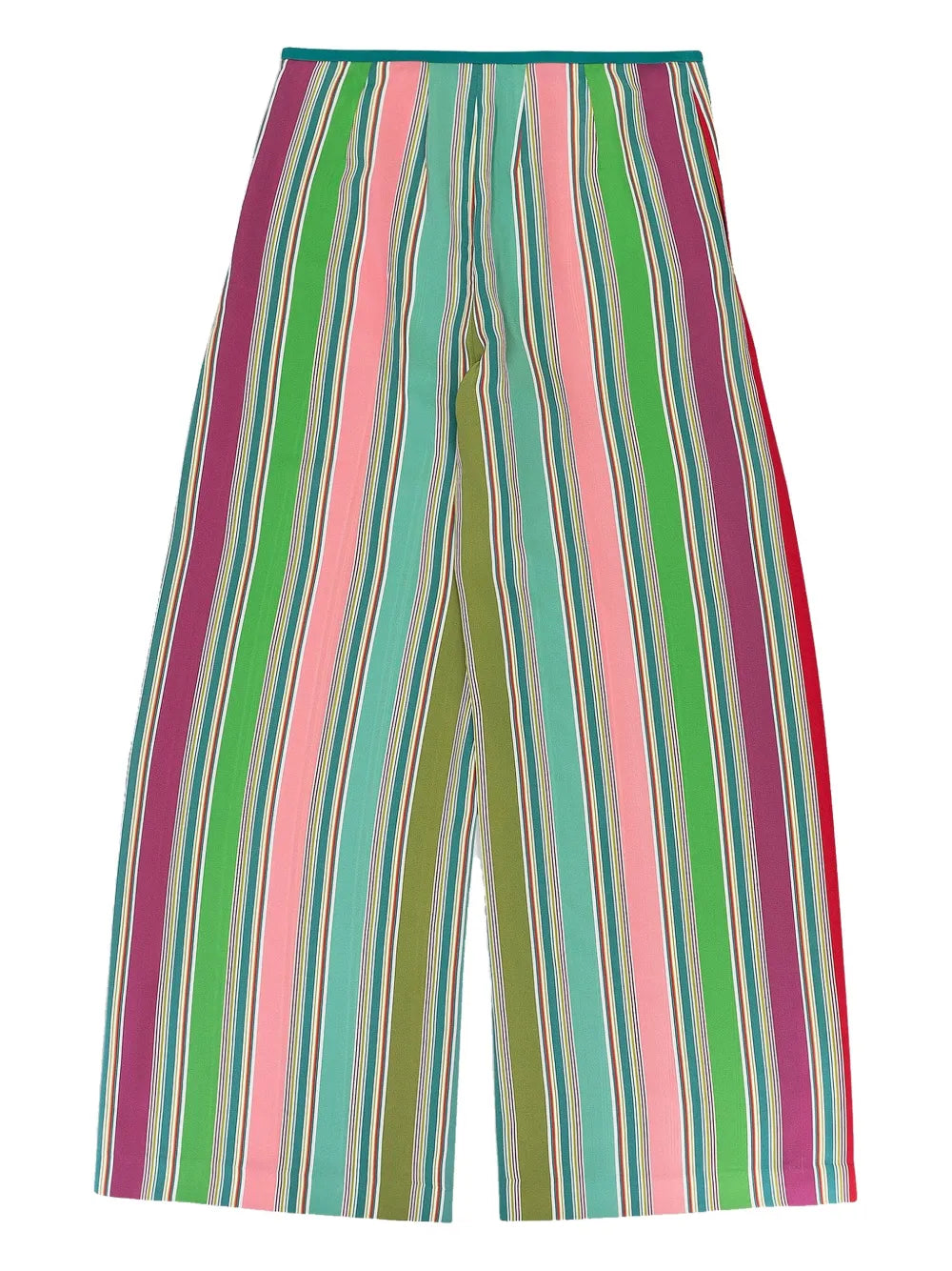 Multicolour Silk Wide-Leg Pants